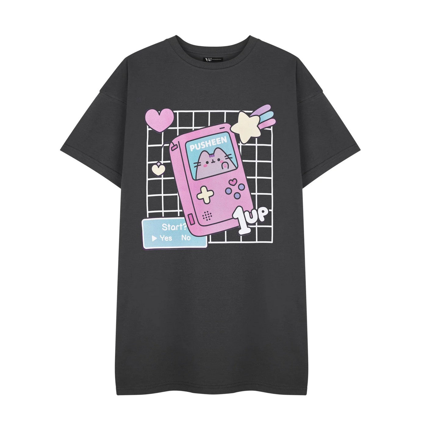 Charcoal - Front - Pusheen Womens-Ladies Gameboy Short-Sleeved T-Shirt