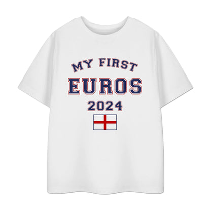 White - Front - Show Me The Merch Childrens-Kids My First Euros 2024 T-Shirt