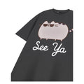 Charcoal - Side - Pusheen Unisex Adult See Ya Short-Sleeved T-Shirt