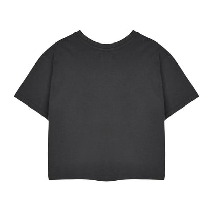 Charcoal - Back - Rugrats Womens-Ladies Retro Logo Short-Sleeved Crop Top