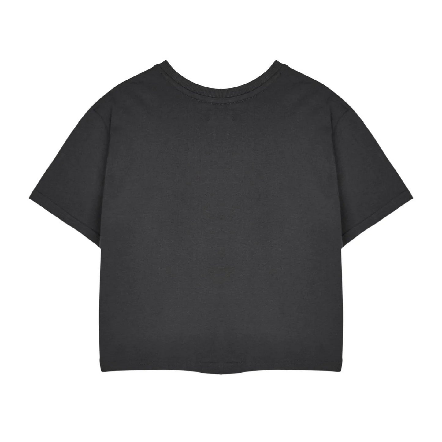 Charcoal - Back - The Little Mermaid Womens-Ladies Ariel Bubbles Short-Sleeved Crop Top