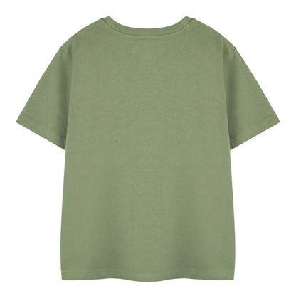Khaki Green - Back - Star Wars The Mandalorian Boys Grogu T-Shirt