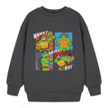 Charcoal - Front - Teenage Mutant Ninja Turtles Boys Have A Slice Day Sweatshirt