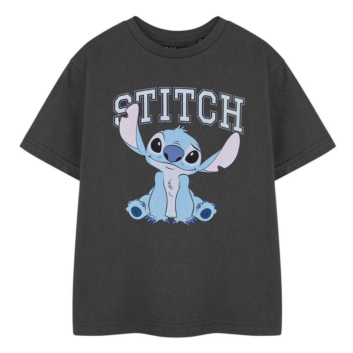 Charcoal - Front - Lilo & Stitch Girls College T-Shirt