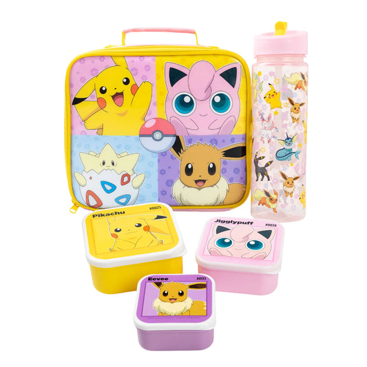 Multicoloured - Front - Pokemon Girls Pose Lunch Bag and Bottle Set