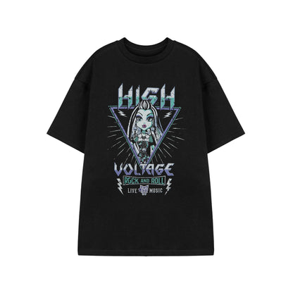 Black - Front - Monster High Womens-Ladies High Voltage Short-Sleeved T-Shirt