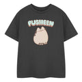 Charcoal - Front - Pusheen Girls Blush Short-Sleeved T-Shirt