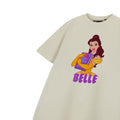 Oatmeal - Side - Beauty And The Beast Girls Belle Short-Sleeved T-Shirt