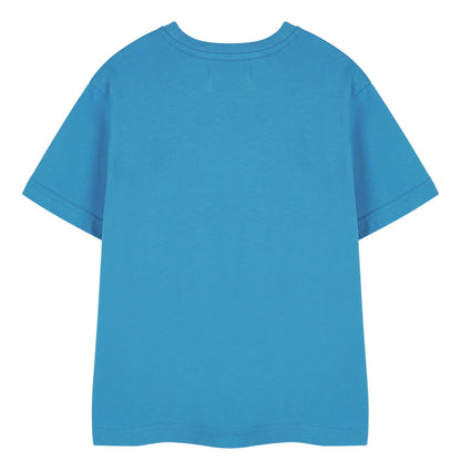 Blue - Back - Captain America Childrens-Kids Short-Sleeved T-Shirt