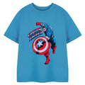 Blue - Front - Captain America Childrens-Kids Short-Sleeved T-Shirt