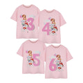 Pink - Front - Paw Patrol Girls Short-Sleeved Birthday T-Shirt