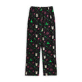 Black - Back - Wicked Womens-Ladies Short-Sleeved Long Pyjama Set