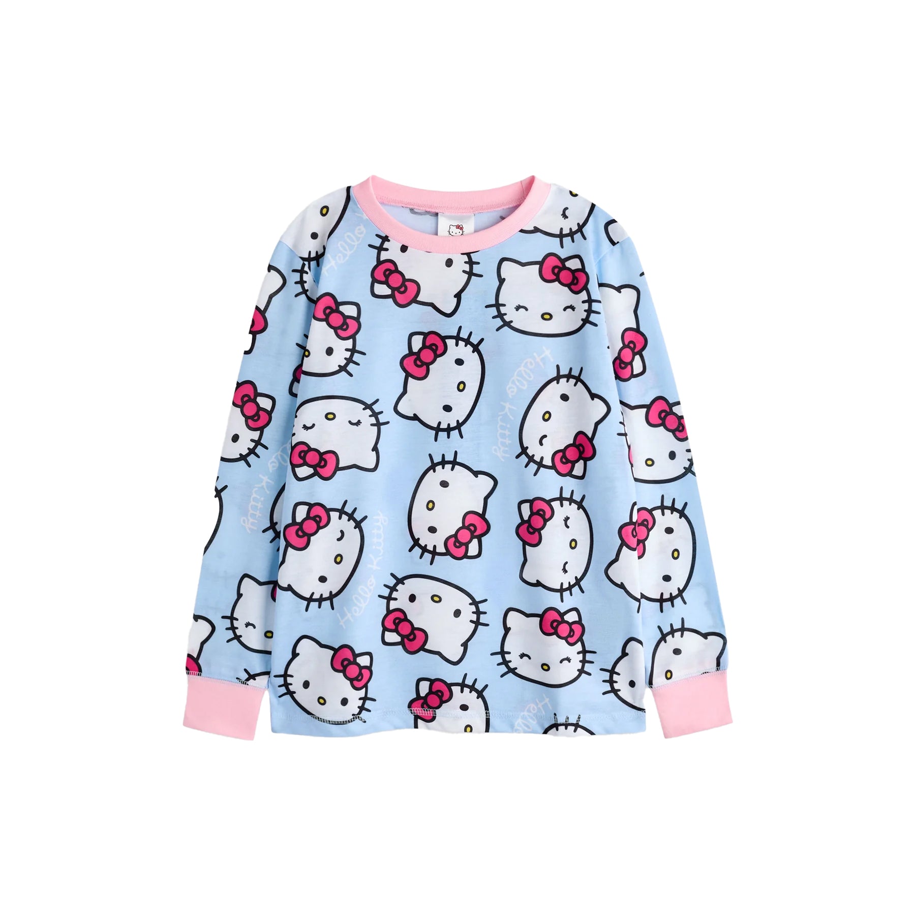 Blue-Pink - Back - Hello Kitty Girls Long Pyjama Set (Pack of 2)