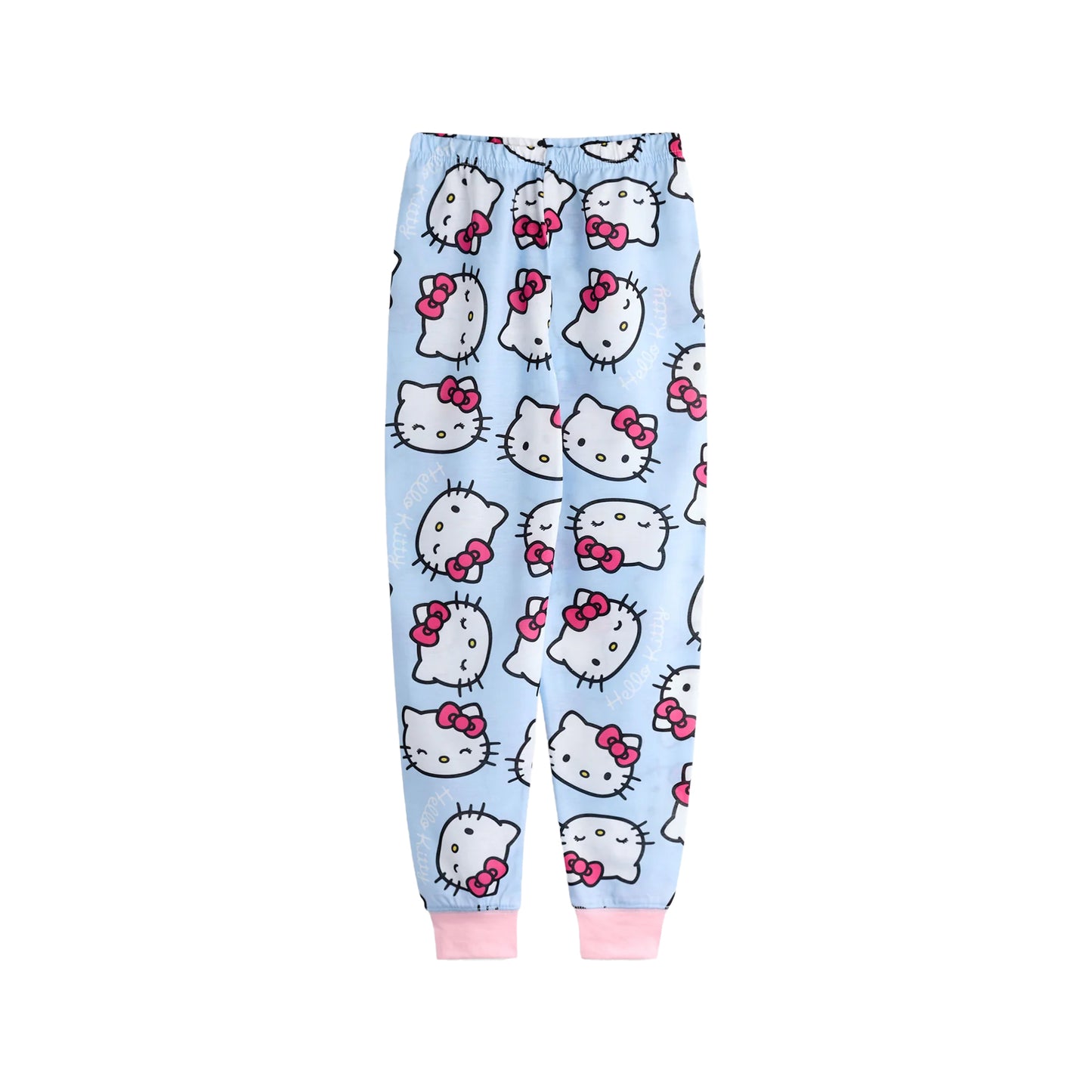 Blue-Pink - Side - Hello Kitty Girls Long Pyjama Set (Pack of 2)