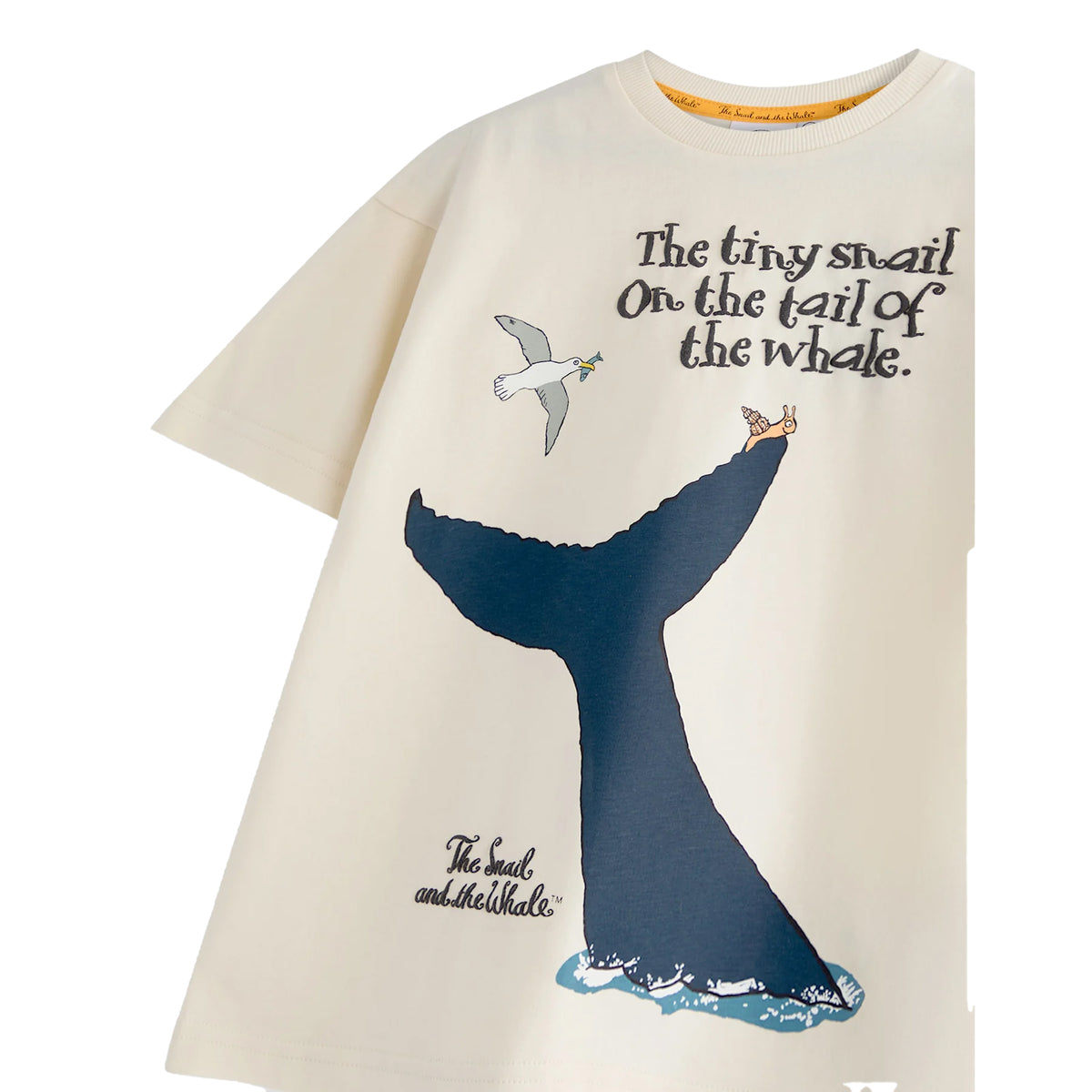 Beige - Side - The Snail & The Whale Childrens-Kids Short-Sleeved T-Shirt
