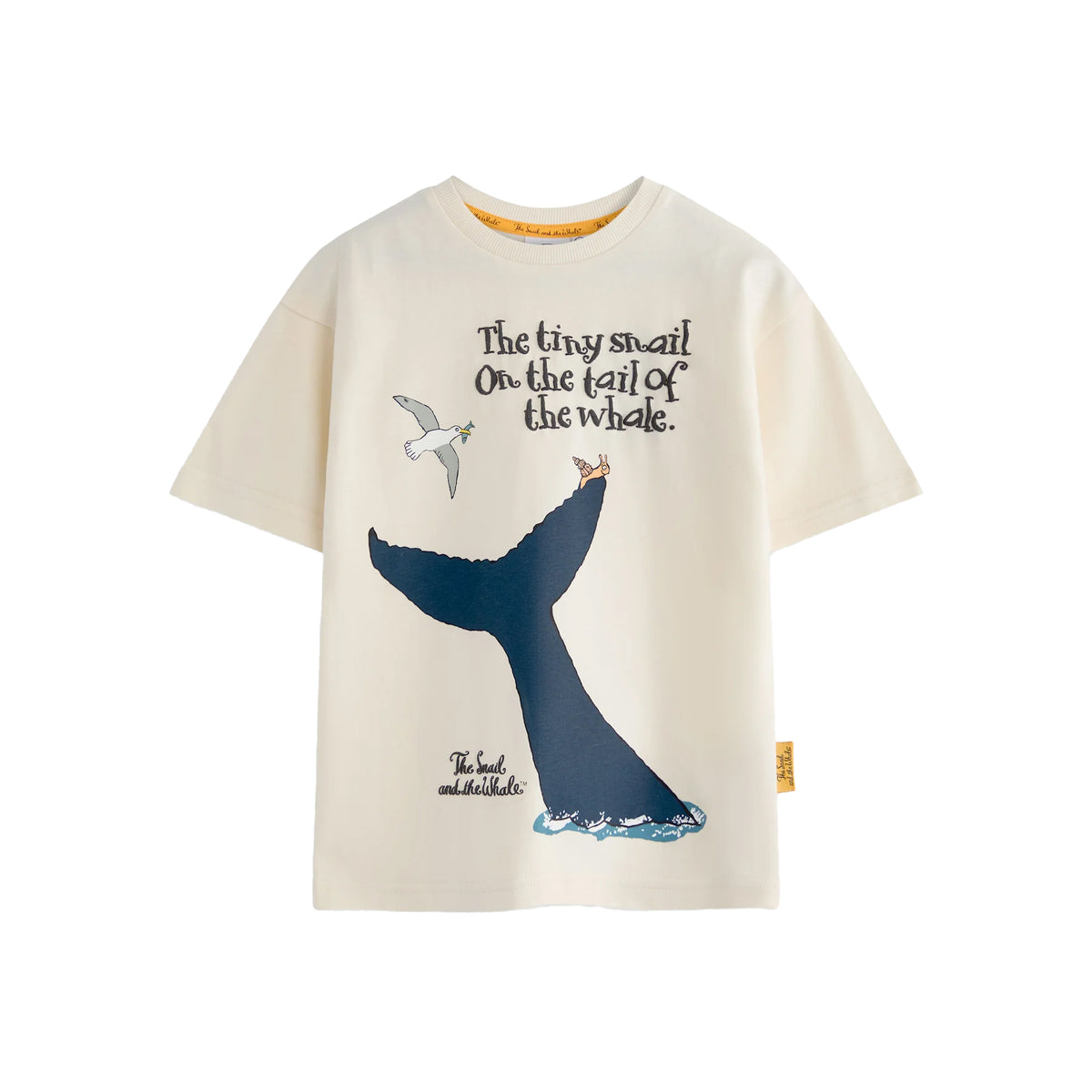 Beige - Front - The Snail & The Whale Childrens-Kids Short-Sleeved T-Shirt