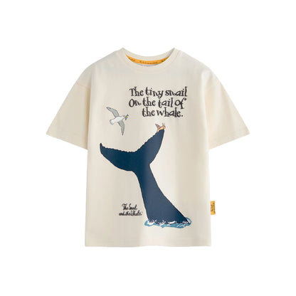 Beige - Front - The Snail & The Whale Childrens-Kids Short-Sleeved T-Shirt
