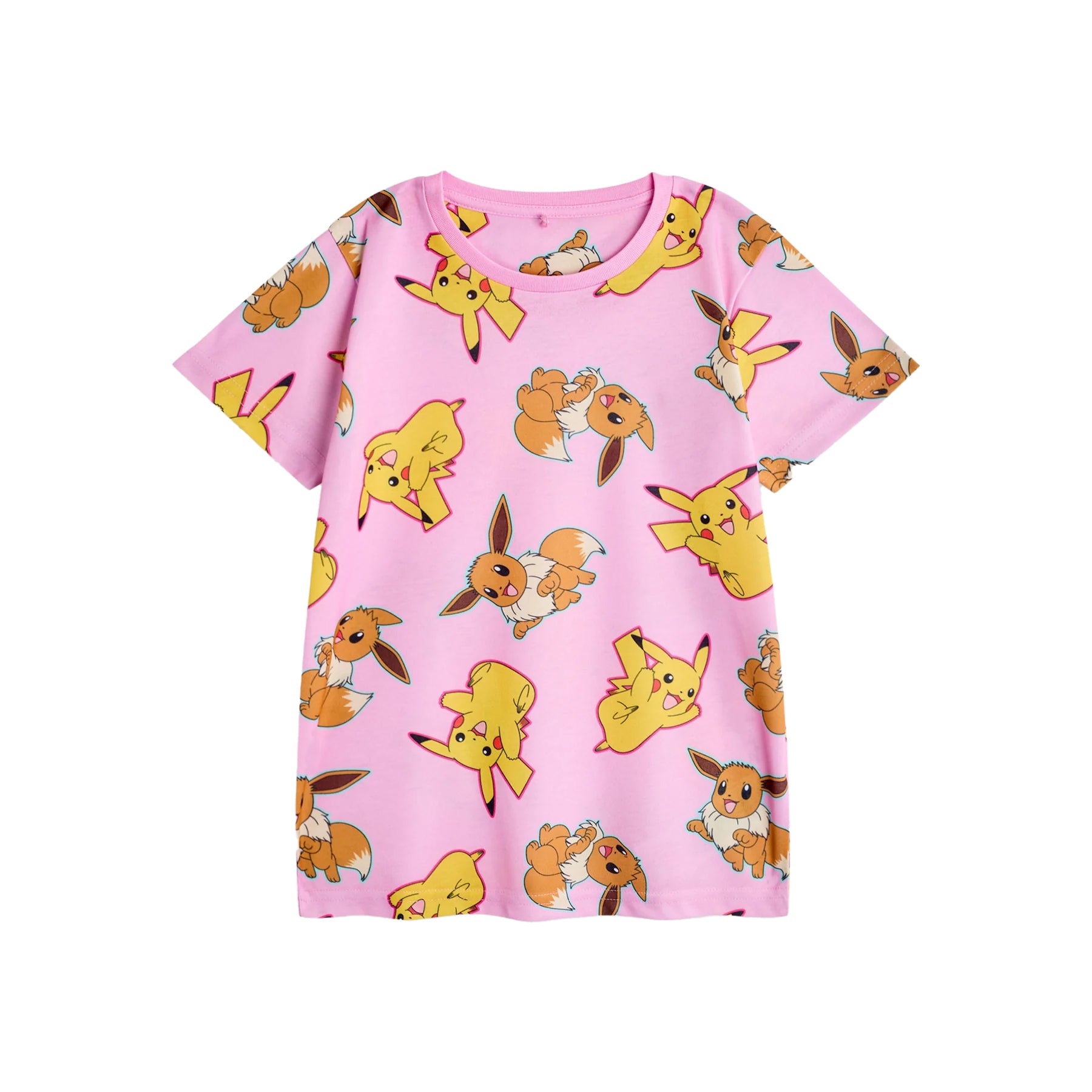 Pink-Blue - Lifestyle - Pokemon Girls Pikachu & Eevee Long Pyjama Set (Pack of 2)