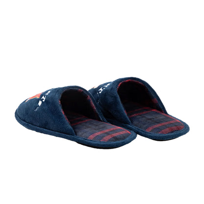 Blue - Back - Harry Potter Mens Hogwarts Mule Slippers