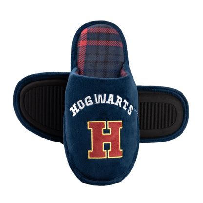 Blue - Pack Shot - Harry Potter Mens Hogwarts Mule Slippers