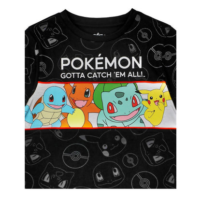 Black - Back - Pokemon Boys Characters Short-Sleeved T-Shirt