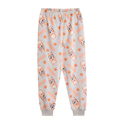 Multicoloured - Side - Bluey Childrens-Kids Characters Long Pyjama Set (Pack of 2)