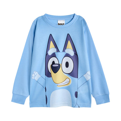 Multicoloured - Lifestyle - Bluey Childrens-Kids Characters Long Pyjama Set (Pack of 2)