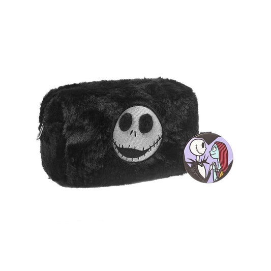 Black - Front - The Nightmare Before Christmas Jack Skellington Make-up Bag & Mirror