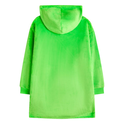 Green - Back - Super Mario Childrens-Kids Yoshi Blanket Hoodie