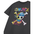 Grey - Side - One Piece Boys Straw Hat Pirates Short-Sleeved T-Shirt