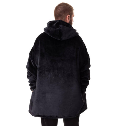 Black - Back - Venom Mens Logo Blanket Hoodie