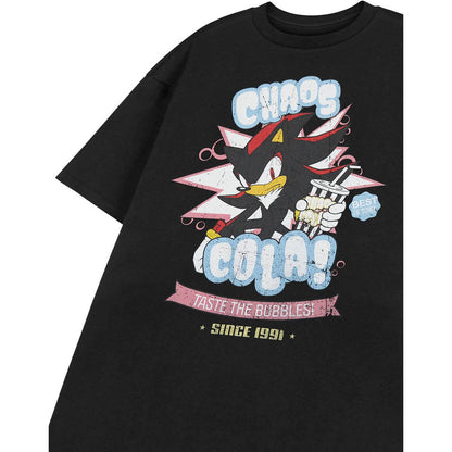 Black - Side - Sonic The Hedgehog Mens Chaos Cola Shadow Short-Sleeved T-Shirt