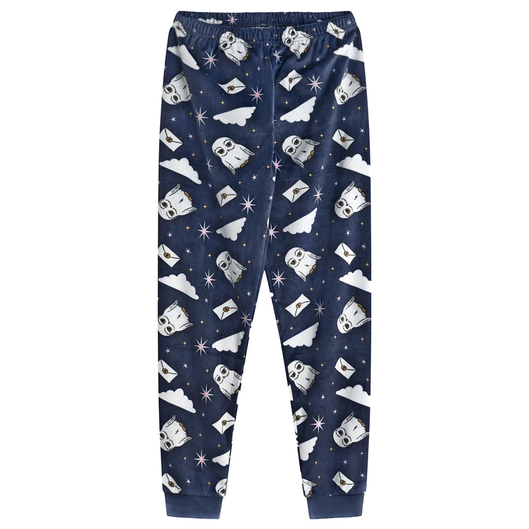 White-Blue - Side - Harry Potter Girls Hedwig Long Pyjama Set