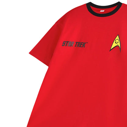 Red - Side - Star Trek Mens Uniform Short-Sleeved T-Shirt