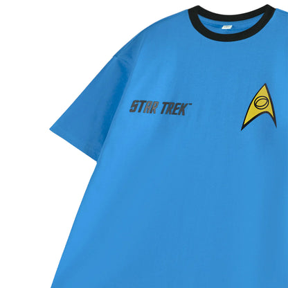 Blue - Side - Star Trek Mens Uniform Short-Sleeved T-Shirt