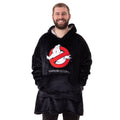 Black-Red-White - Front - Ghostbusters Mens Logo Blanket Hoodie