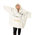Beige - Side - Harry Potter Womens-Ladies Hedwig Blanket Hoodie
