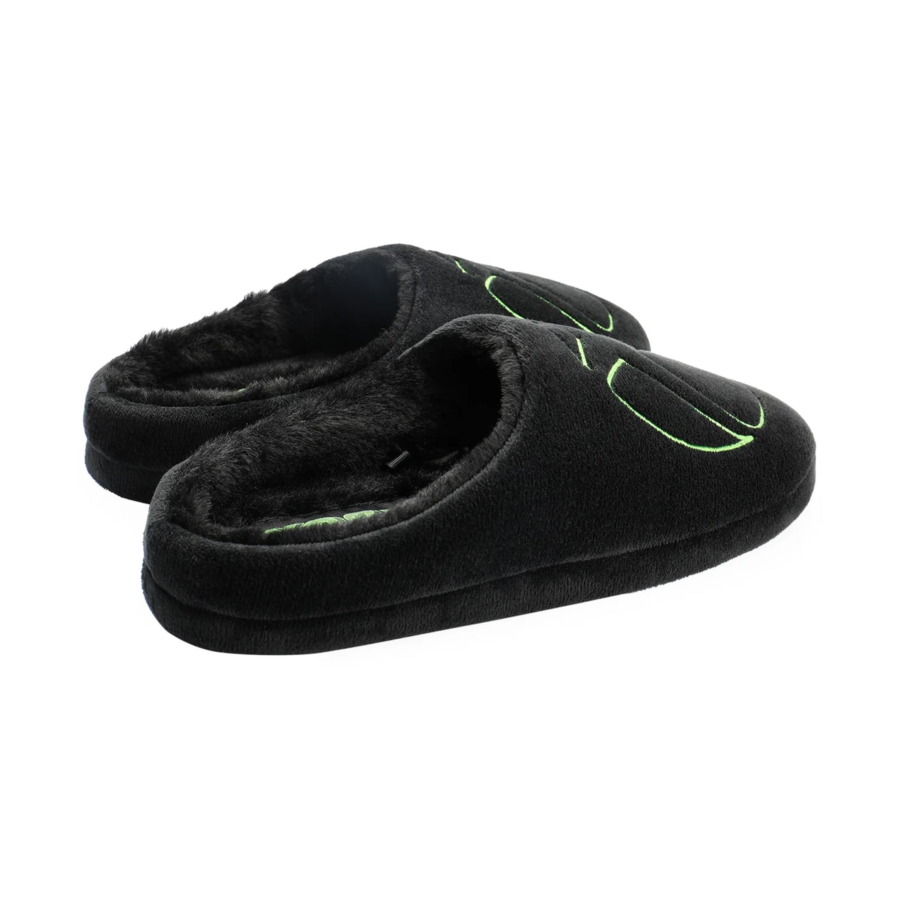 Black-Green - Back - Xbox Mens Logo Mule Slippers