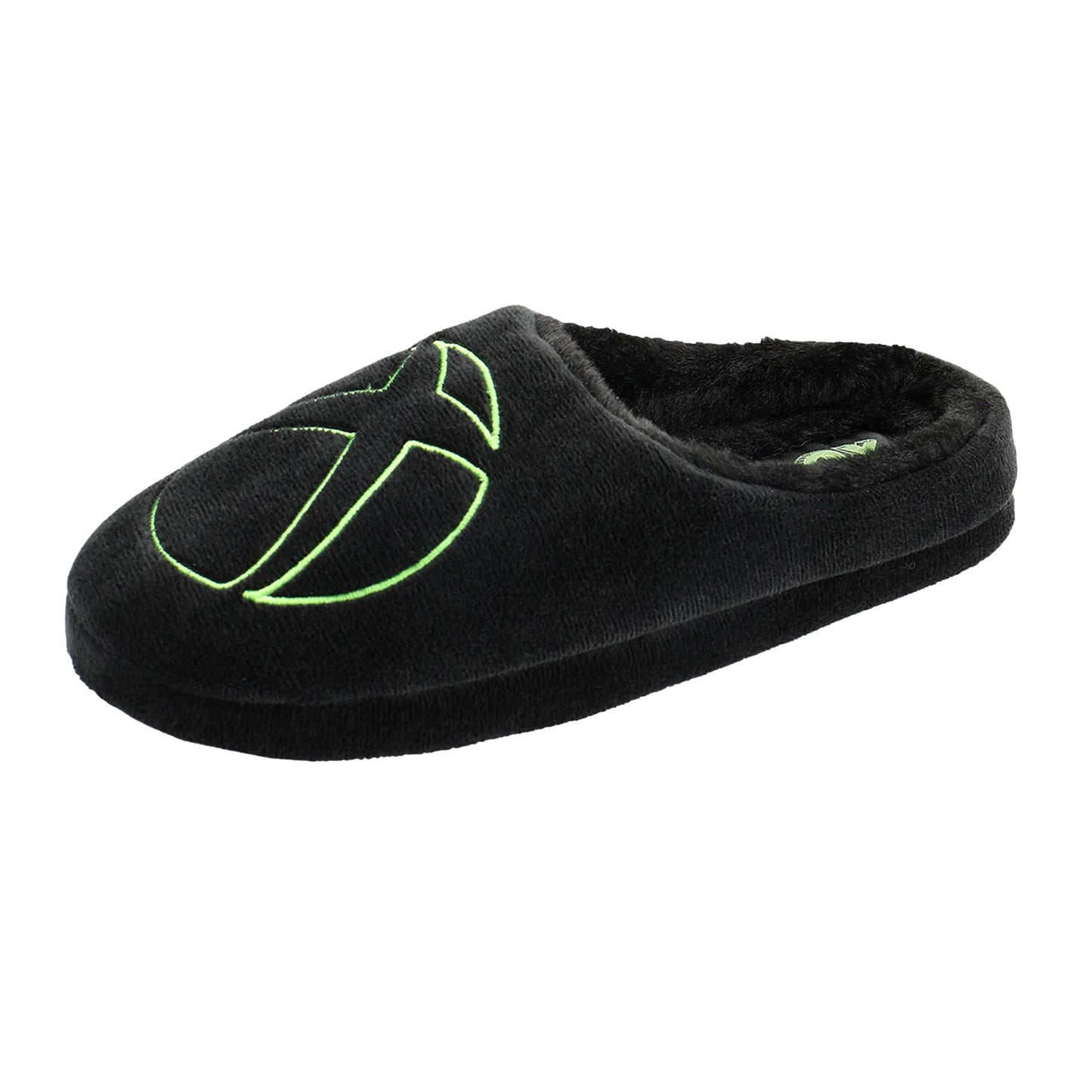 Black-Green - Side - Xbox Mens Logo Mule Slippers