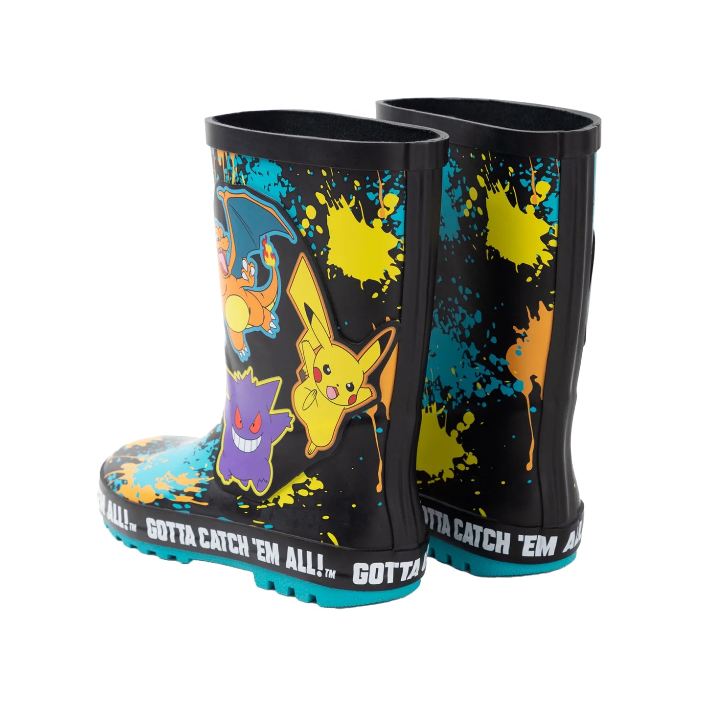 Multicoloured - Back - Pokemon Boys Characters Wellington Boots