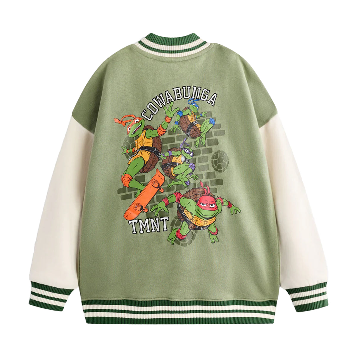 Green - Back - Teenage Mutant Ninja Turtles Boys Cowabunga Bomber Jacket