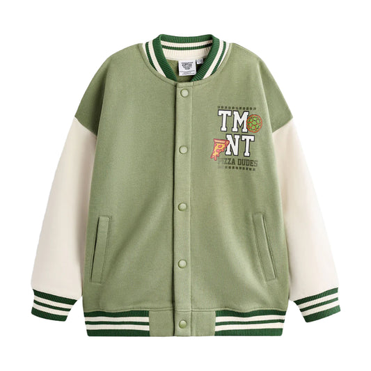 Green - Front - Teenage Mutant Ninja Turtles Boys Cowabunga Bomber Jacket