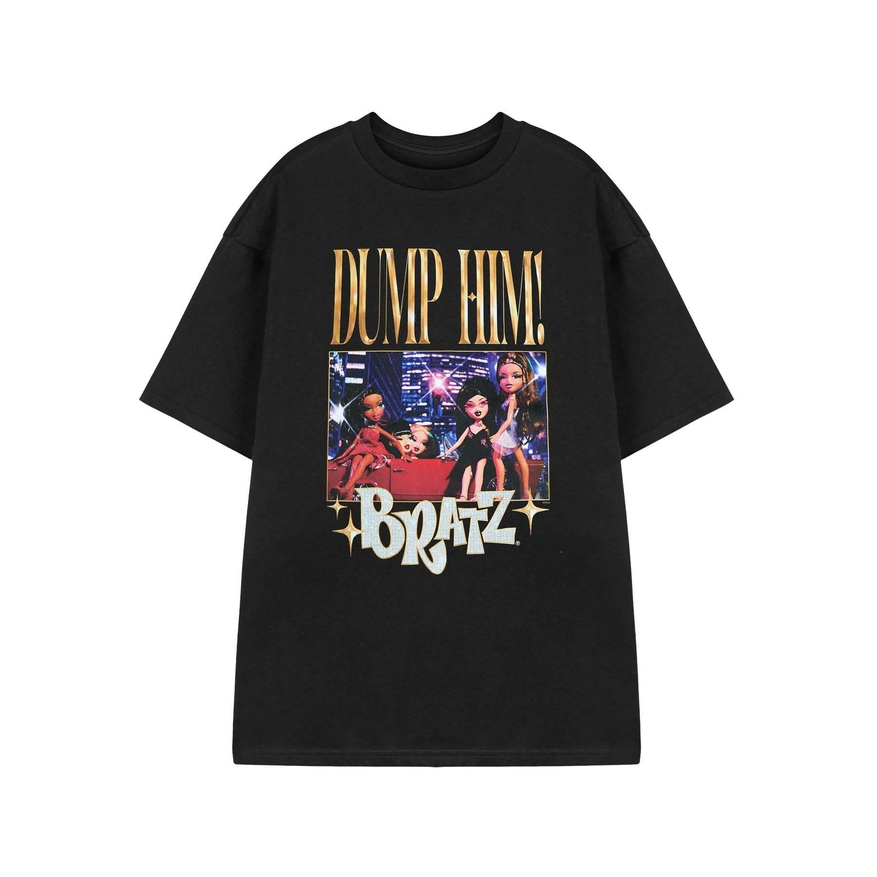 Black - Front - Bratz Womens-Ladies Dump Him T-Shirt