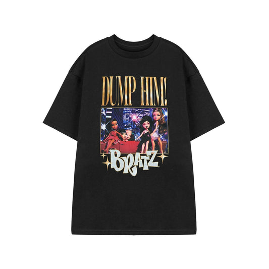 Black - Front - Bratz Womens-Ladies Dump Him T-Shirt
