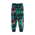 Blue-Black-Green - Side - Minecraft Boys Creeper Long Pyjama Set (Pack of 2)