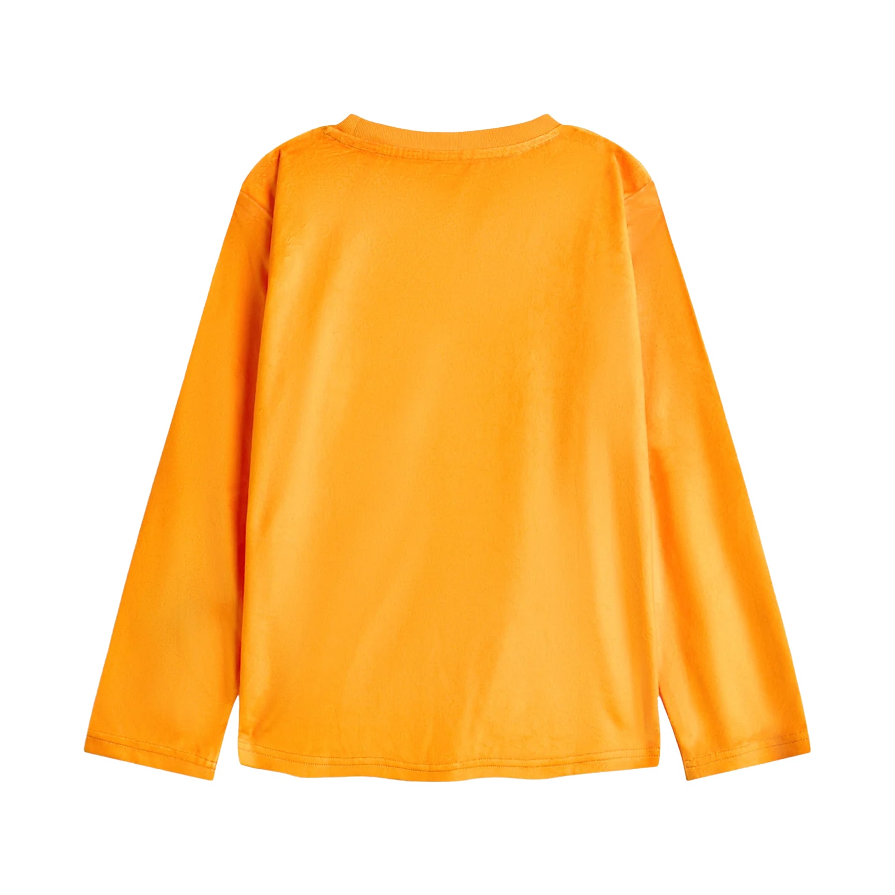 Orange - Back - Garfield Womens-Ladies Big Face Fleece Long-Sleeved Long Pyjama Set