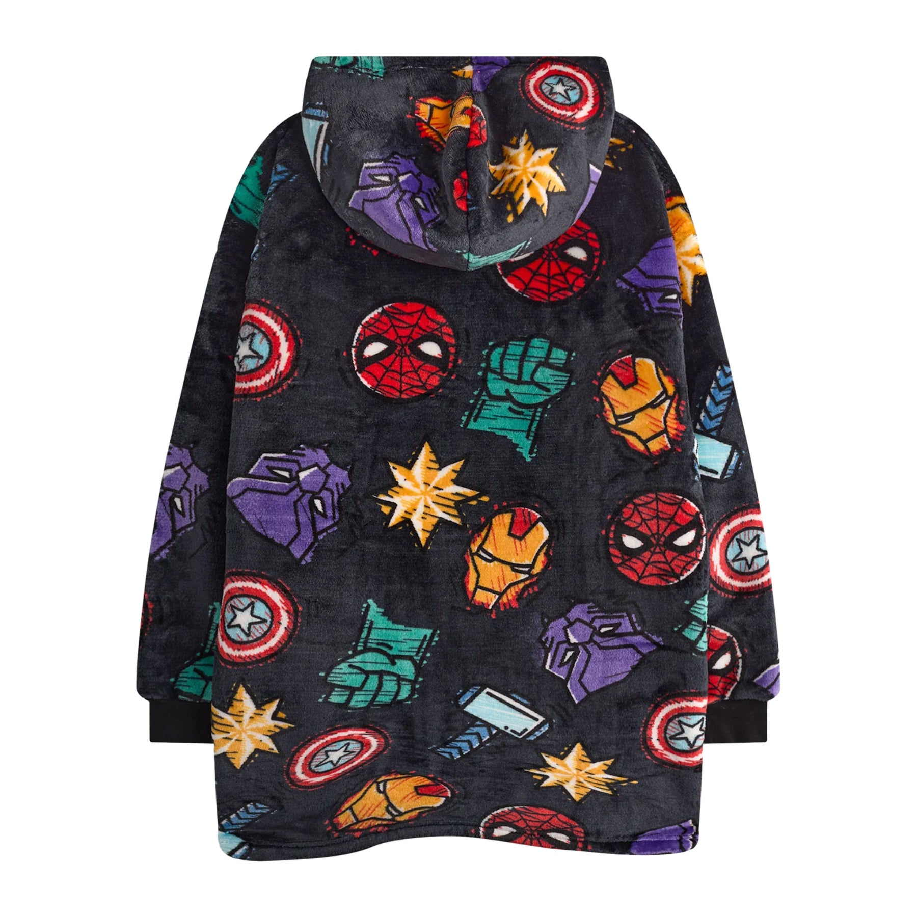 Multicoloured - Back - Marvel Boys Icons Blanket Hoodie