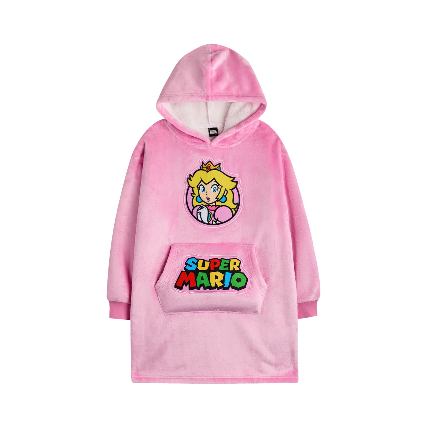 Pink - Front - Nintendo Girls Princess Peach Super Mario Blanket Hoodie