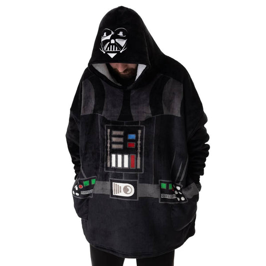 Black - Front - Star Wars Unisex Adult Darth Vader Blanket Hoodie