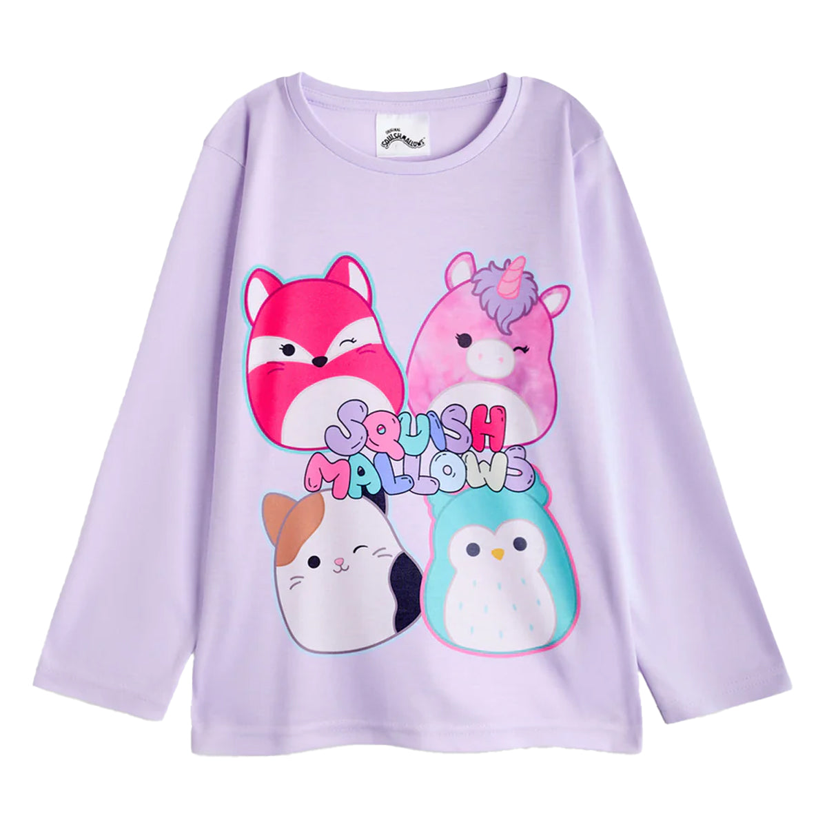 Purple - Back - Squishmallows Girls Characters Long-Sleeved Long Pyjama Set (Pack of 2)